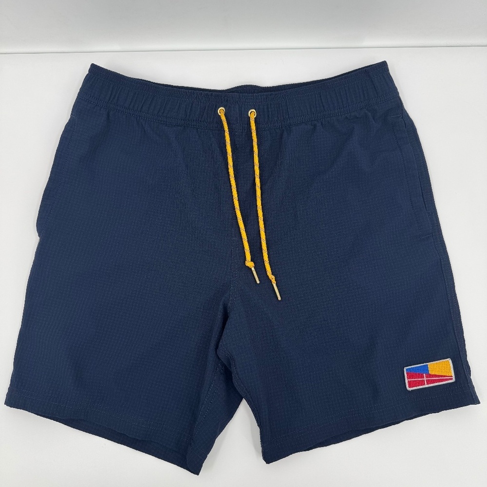 Five Four Swim Trunks Men 32 Blue Shorts Mesh Lined Elastic Drawstring Beach